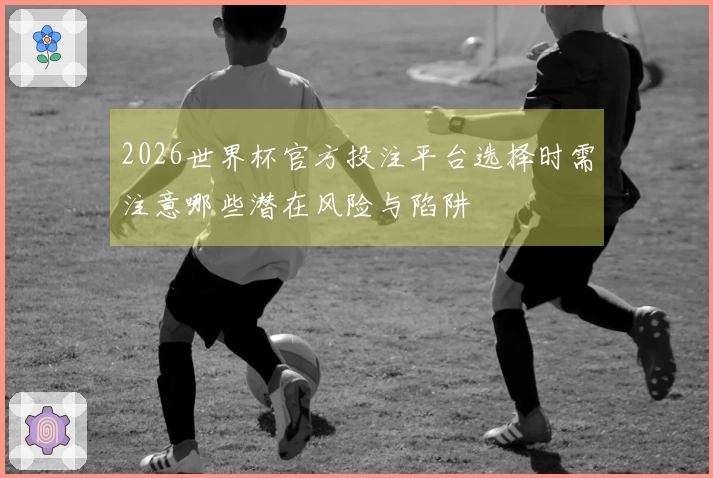 2026世界杯官方投注平台选择时需注意哪些潜在风险与陷阱
